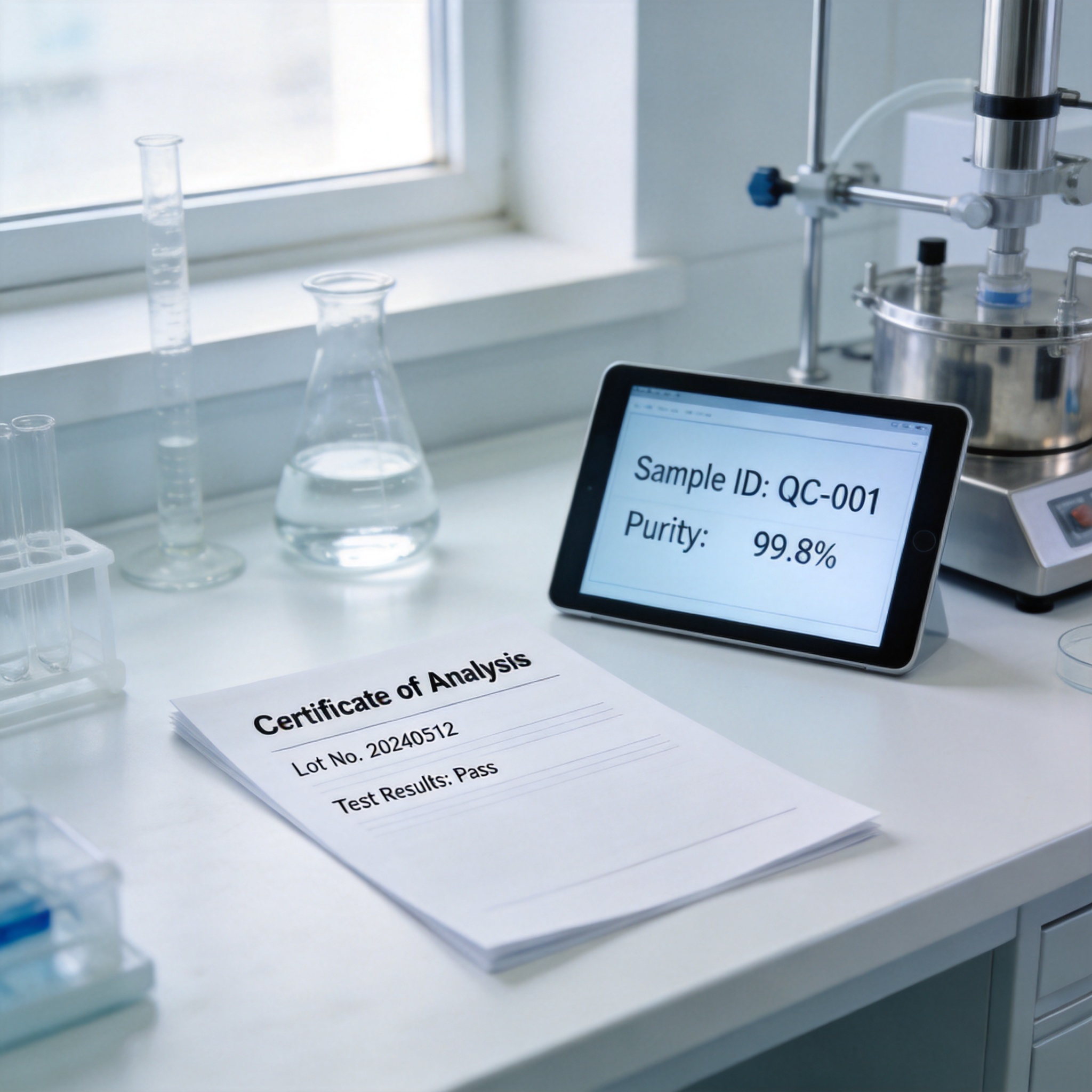 Quality compliance testing and batch traceability for pharmaceutical ingredients